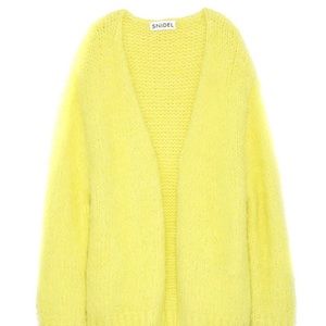 Snidel Yellow Oversized Mohaor Cardigan